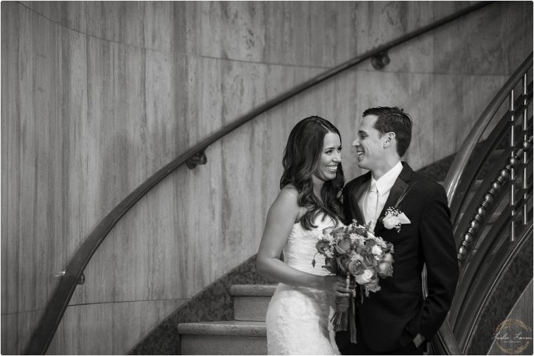 weston hotel stairs bride
